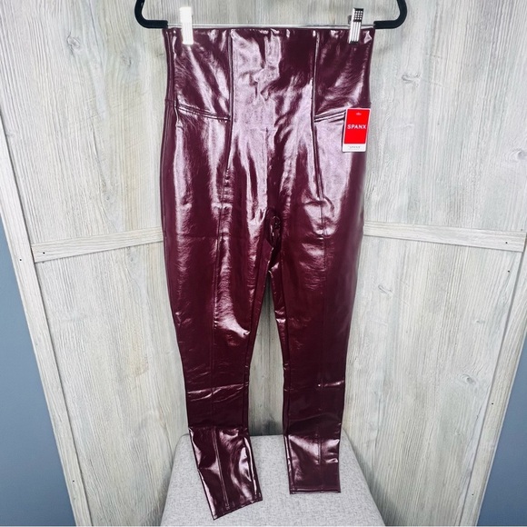 Spanx Ruby Faux Patent Leather Leggings - Picture 3 of 9